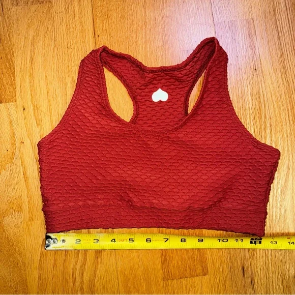 Booty by Brabants Croco Skin Scoop Top Crop Tank with Pads Supportive Orange OS - Picture 7 of 10